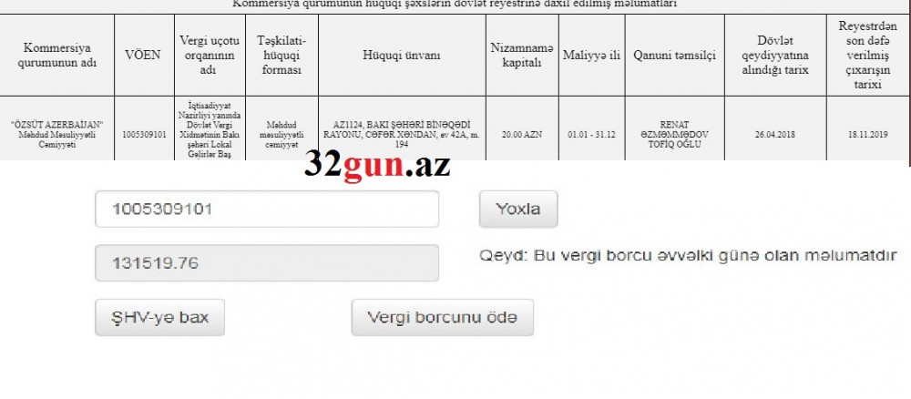 "Özsüt" restoranının dövlətə borcu üzə çıxdı- ŞOK RƏQƏM (FOTOFAKT)